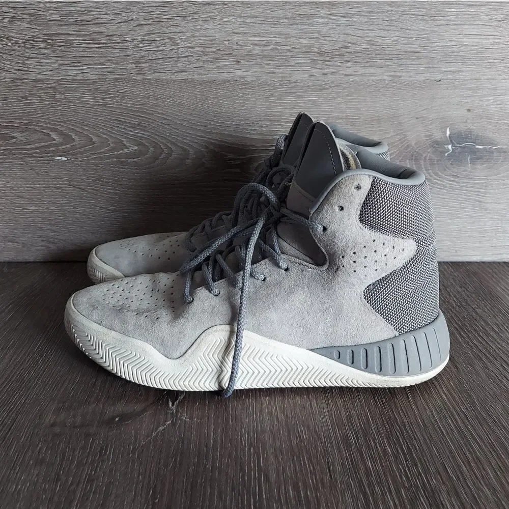Adidas Big Kids Size 5.5 Tubular Instinct gray charcoal solid grey white S76171